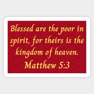 Bible Verse Matthew 5:3 Sticker